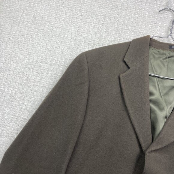 Pierre Cardin Tweed Sport Coat Brown / Olive Green Blazer Wool / Cashmere 40R - Picture 3 of 16